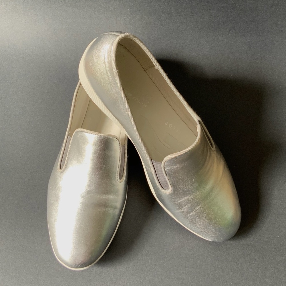 Fit Flop Silver Skate Sneakers. Slip on with Supercomff soles. - Picture 4 of 12